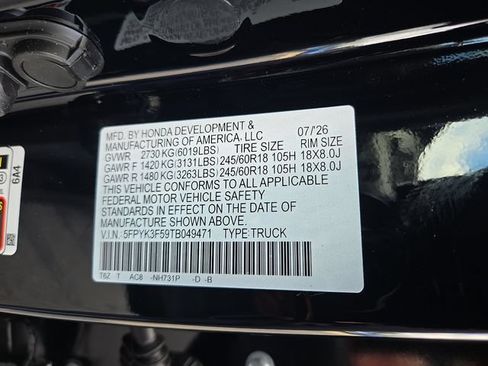 New 2026 Honda Ridgeline RTL image 20