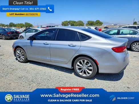 Used 2015 Chrysler 200 S w/ Navigation & Sound Group I FWD image 3