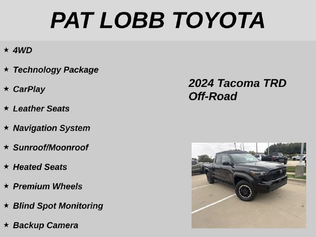 Used 2024 Toyota Tacoma TRD Off-Road w/ TRD Off Road Premium Package AWD/4WD image 12