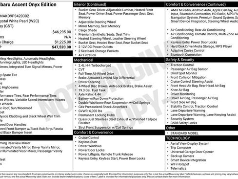 Used 2023 Subaru Ascent Onyx Edition Limited image 3