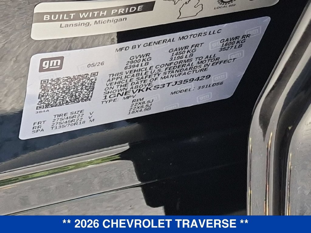 New 2026 Chevrolet Traverse High Country AWD/4WD image 34