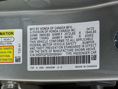 Used 2025 Honda Civic Sport image 27