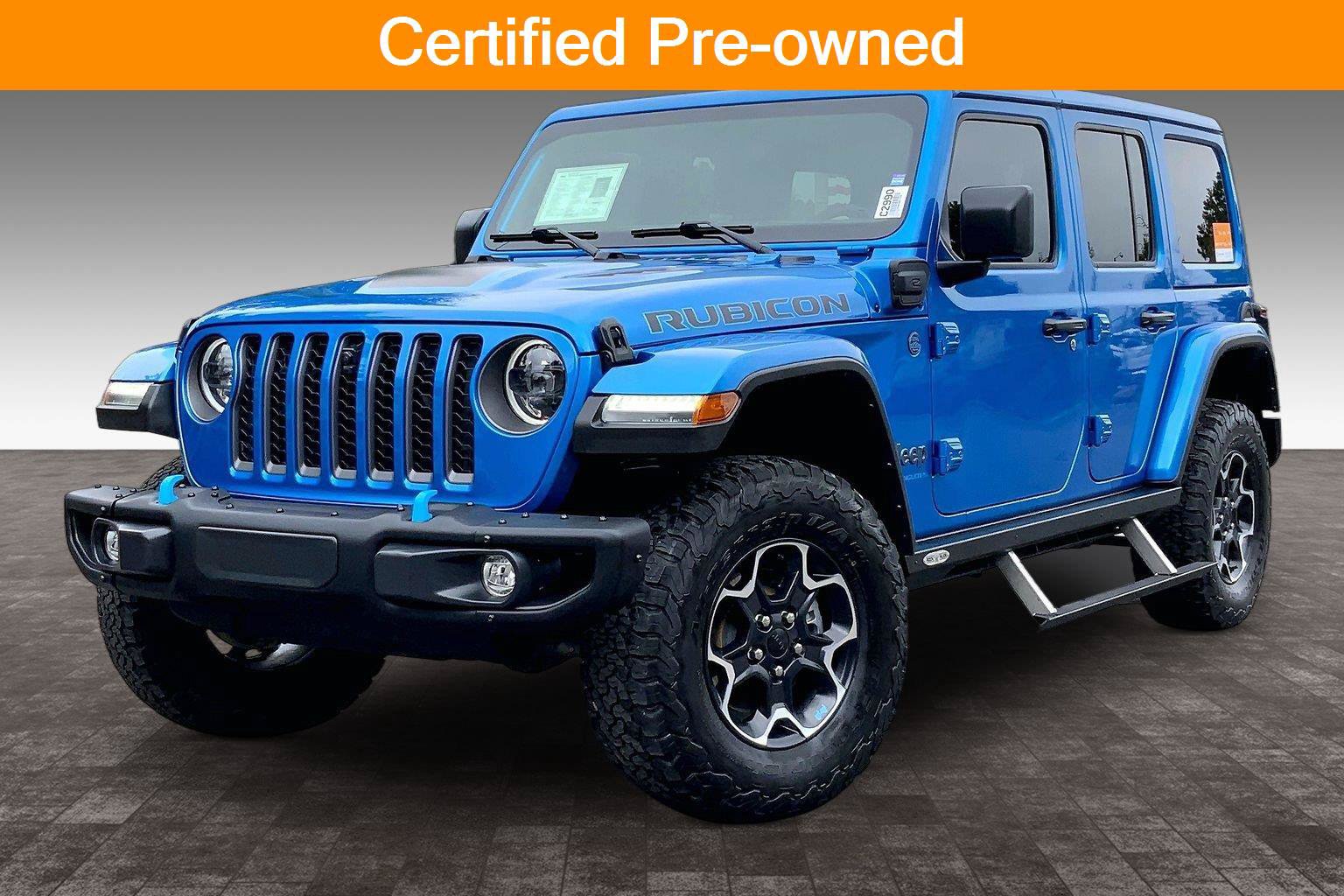 Certified 2023 Jeep Wrangler Unlimited Rubicon 4xe w/ Steel Bumper Group AWD/4WD image 1