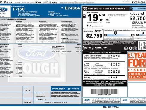 Used 2015 Ford F150 Lariat w/ Equipment Group 501A Mid image 34