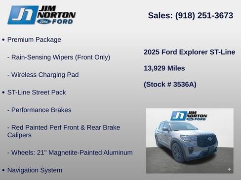 Used 2025 Ford Explorer ST-Line w/ Premium Package AWD/4WD image 14