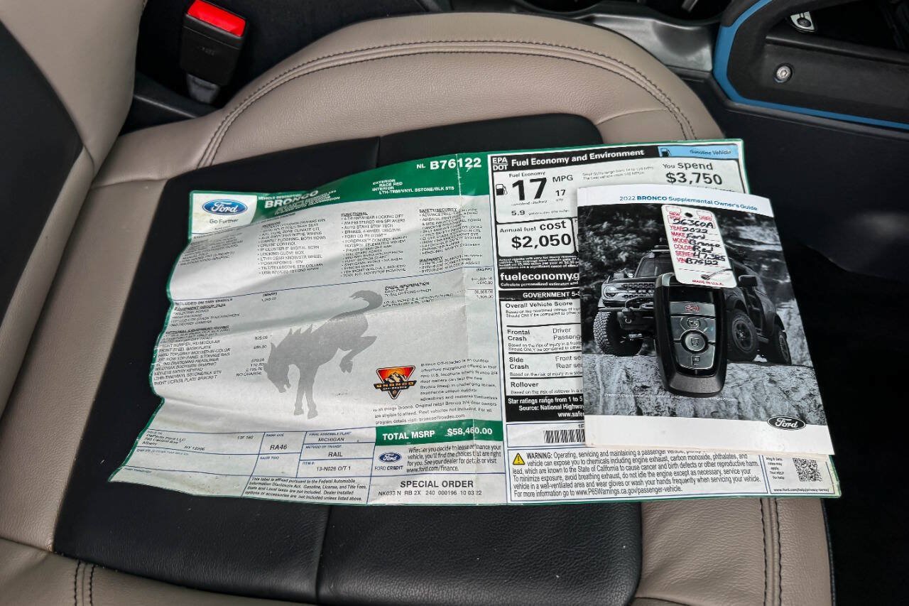 Used 2022 Ford Bronco Wildtrak AWD/4WD image 41