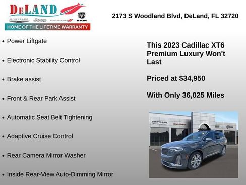 Used 2023 Cadillac XT6 Premium Luxury w/ Technology Package image 30
