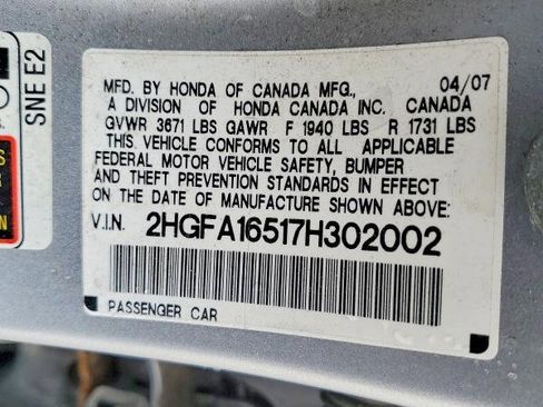 Used 2007 Honda Civic LX image 16