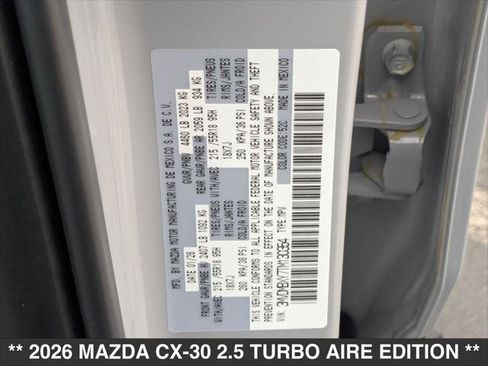 New 2026 MAZDA CX-30 Aire Edition image 20