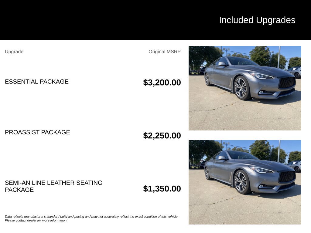 Used 2019 INFINITI Q60 3.0t Luxe w/ Essential Package RWD image 5