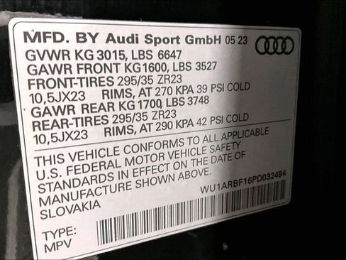 Certified 2023 Audi RS Q8 4.0T w/ Black Optic Package image 34