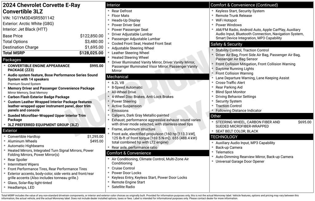 Used 2024 Chevrolet Corvette E-Ray AWD/4WD image 35
