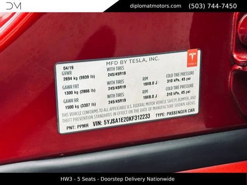Used 2019 Tesla Model S 100D AWD/4WD image 37
