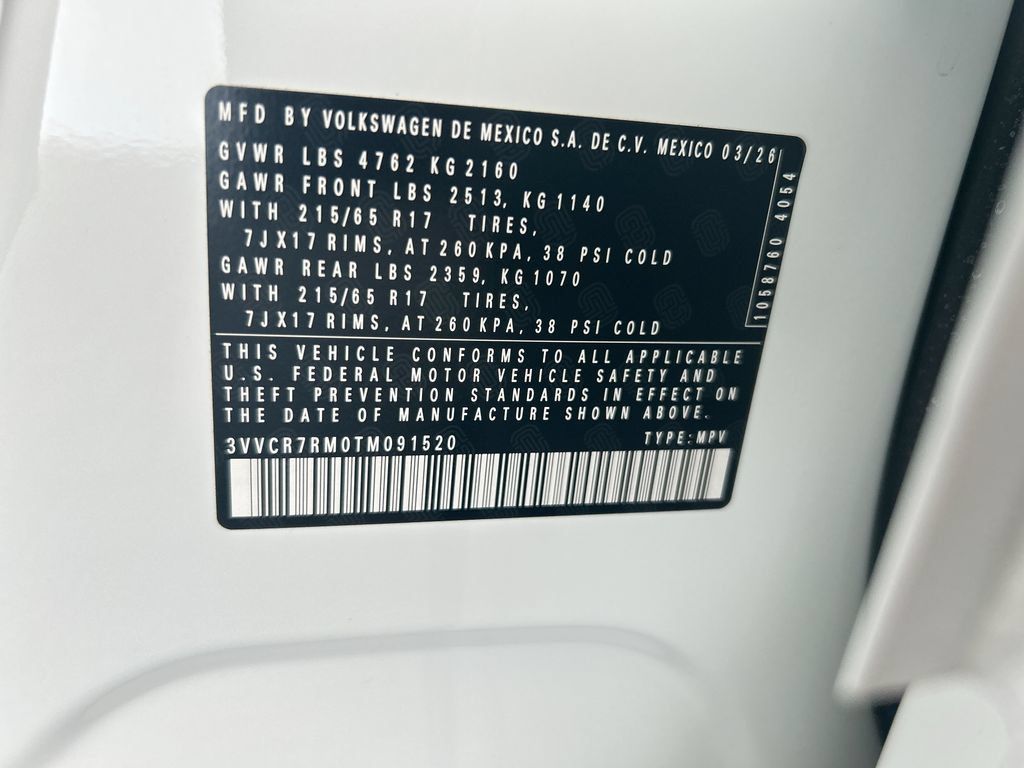 Certified 2026 Volkswagen Tiguan S FWD image 38