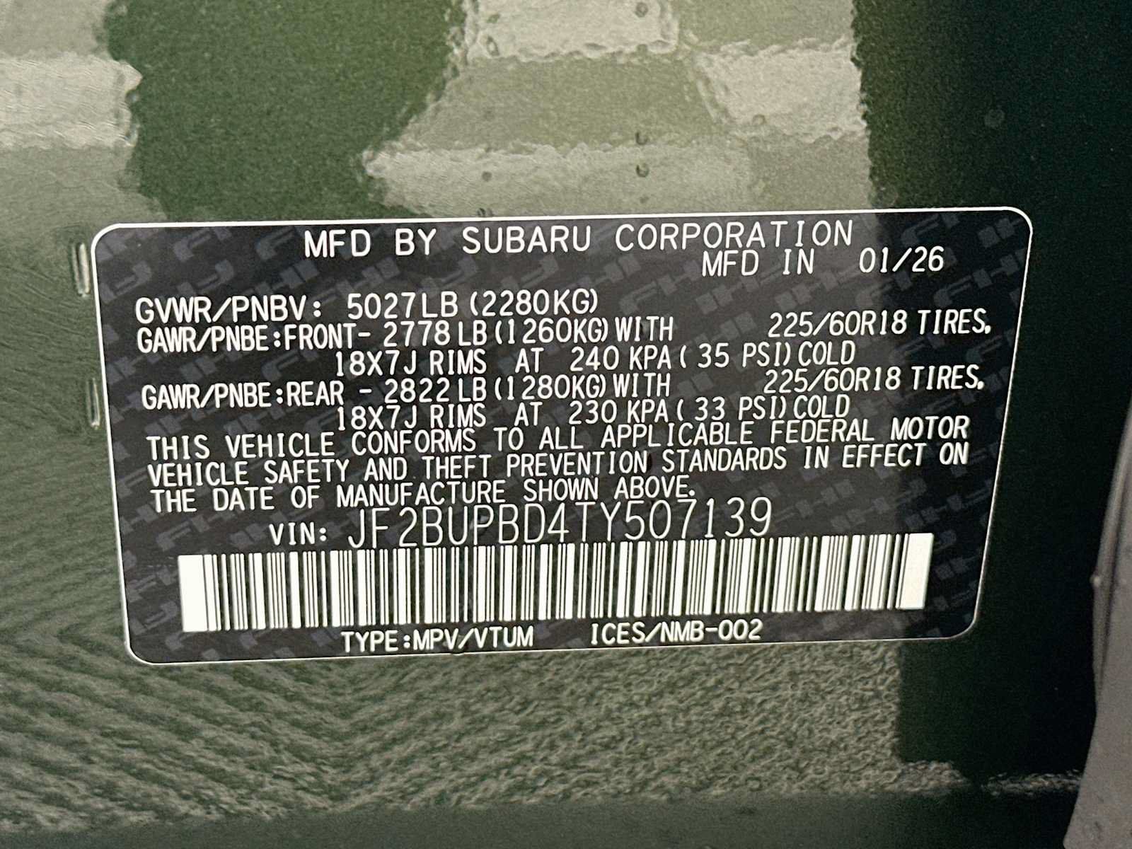 Certified 2026 Subaru Outback Premium AWD/4WD image 31