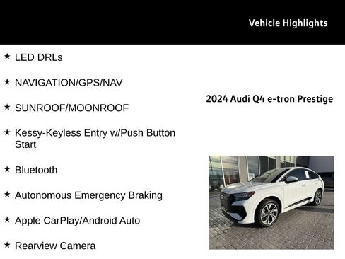 Used 2024 Audi Q4 e-tron Prestige w/ Black Optic Plus Package image 29