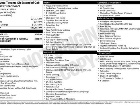 Used 2020 Toyota Tacoma SR w/ SX Package AWD/4WD image 4