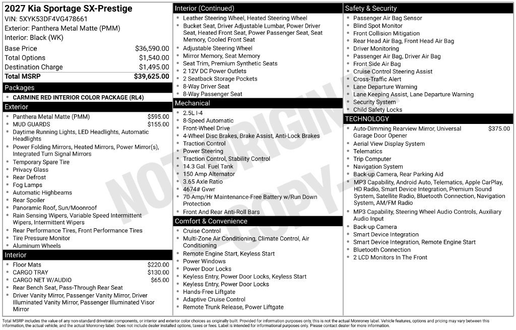 New 2027 Kia Sportage SX FWD image 4