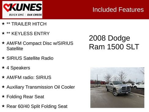 Used 2008 Dodge Ram 1500 Truck SLT w/ Trailer Tow Group image 2