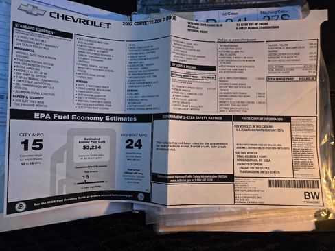 Used 2012 Chevrolet Corvette Z06 w/ 3LZ Preferred Equipment Group image 35