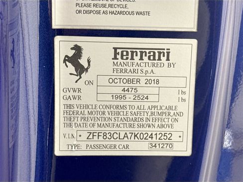 Certified 2019 Ferrari 812 Superfast image 27