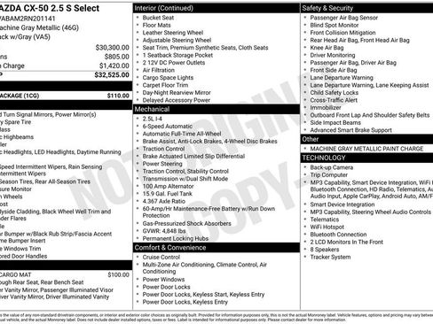 Certified 2024 MAZDA CX-50 AWD 2.5 S w/ Cargo Package image 10