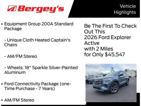 New 2026 Ford Explorer Active w/ Active Comfort Package image 5