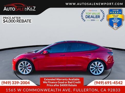 Used 2019 Tesla Model 3 Performance AWD/4WD image 4