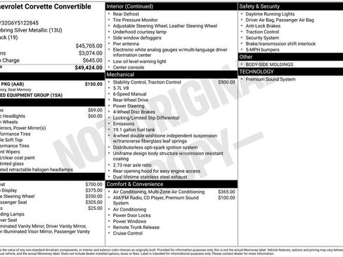 Used 2000 Chevrolet Corvette Convertible w/ Memory Pkg RWD image 5