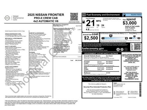 Used 2025 Nissan Frontier Pro-X w/ Pro Convenience Package RWD image 16