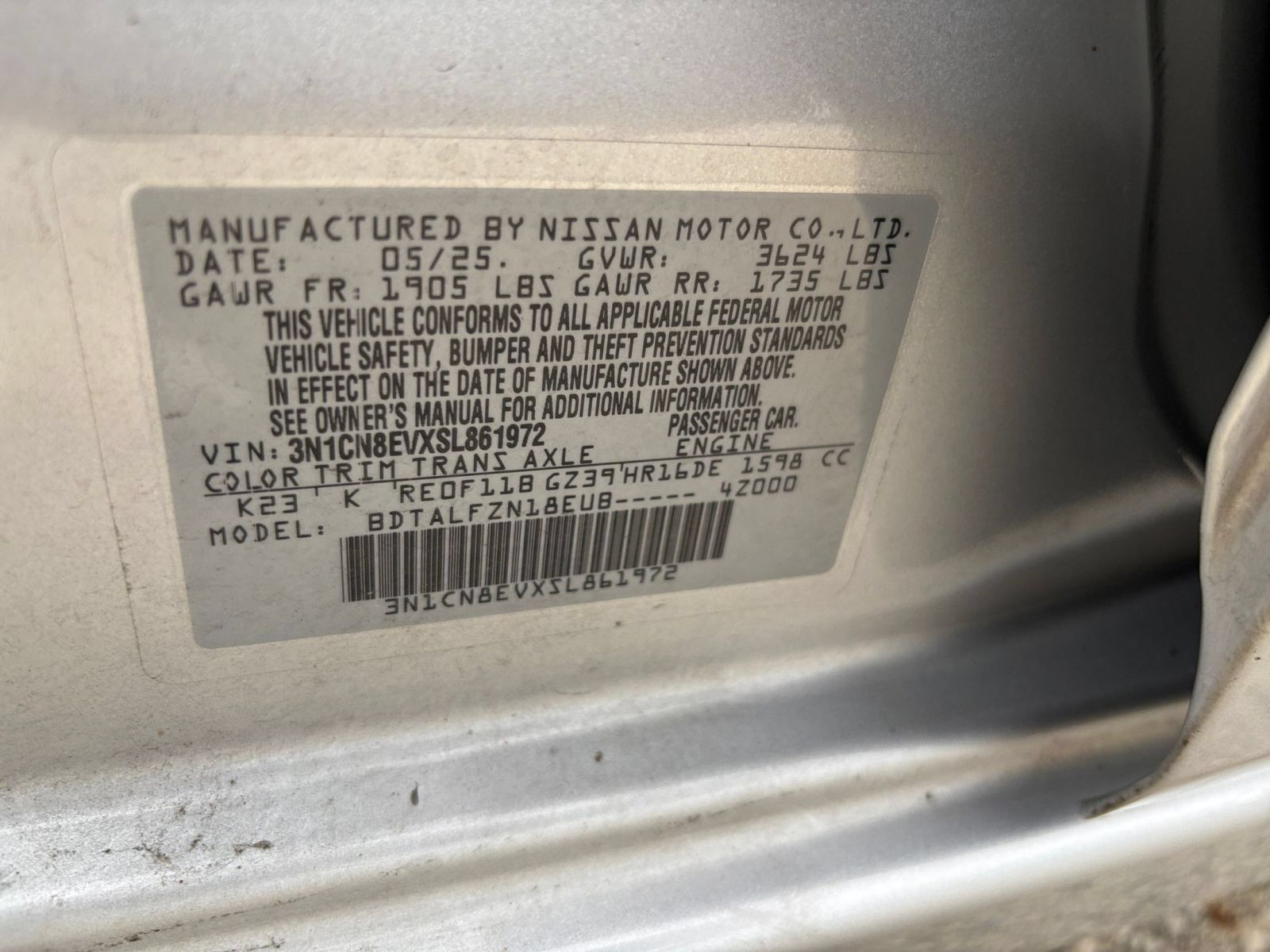 Used 2025 Nissan Versa SV FWD image 26