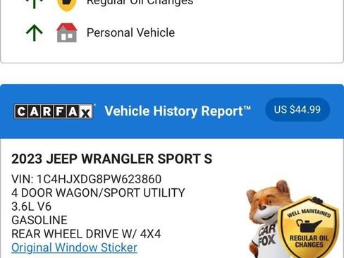 Used 2023 Jeep Wrangler Sport S image 8