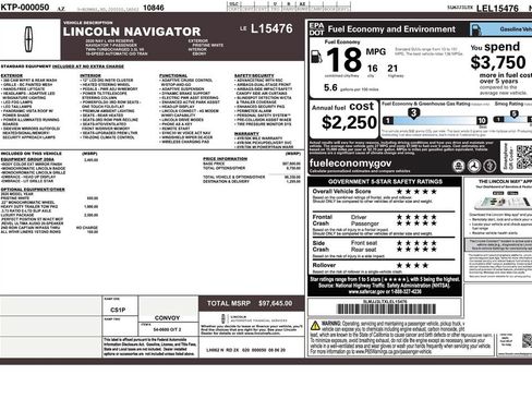 Used 2020 Lincoln Navigator L Reserve w/ Equipment Group 208A Reserve AWD/4WD image 3