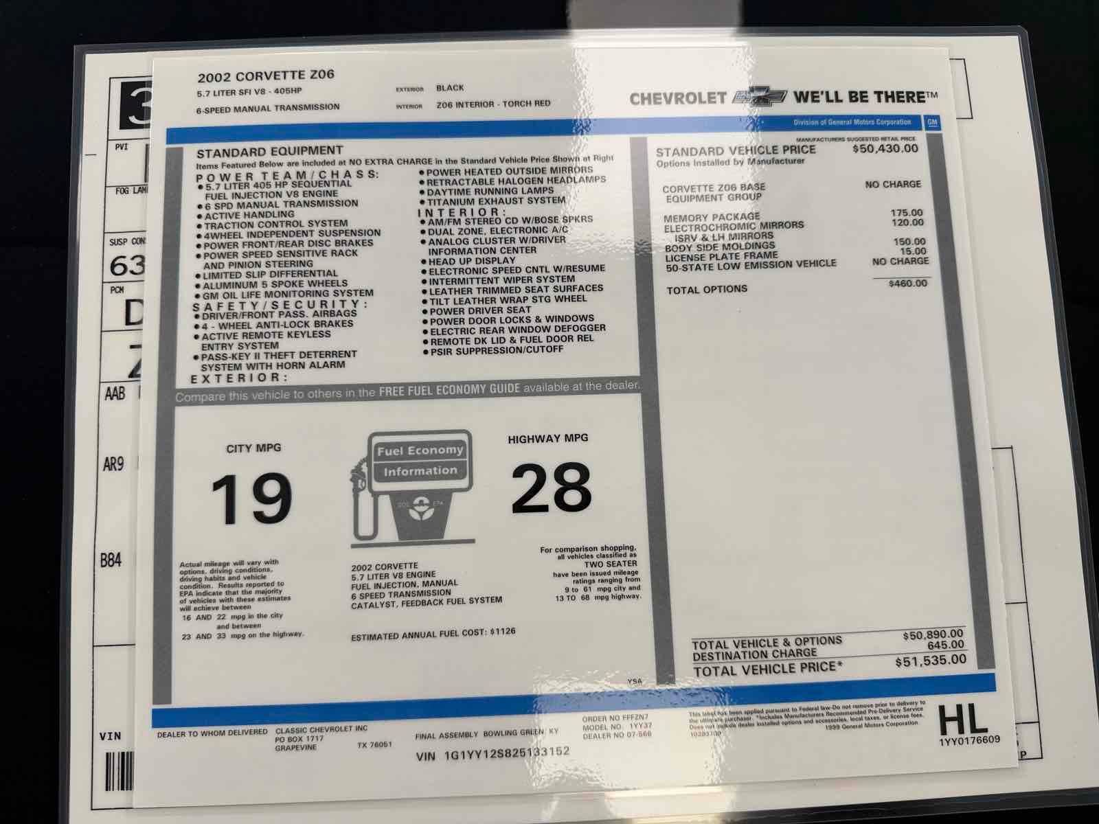 Used 2002 Chevrolet Corvette Z06 w/ Memory Pkg RWD image 32