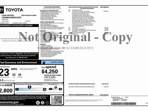 Used 2024 Toyota Land Cruiser w/ Premium Package image 3