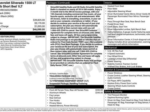 Used 2014 Chevrolet Silverado 1500 LT w/ All Star Edition image 1