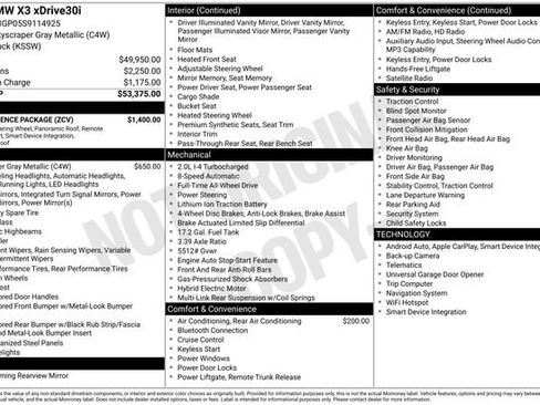 Used 2025 BMW X3 xDrive30i w/ Convenience Package image 45