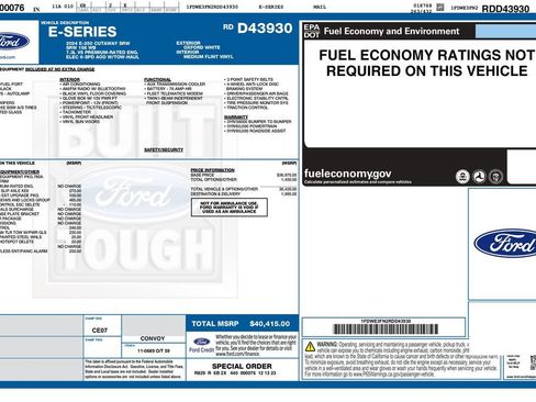 Used 2024 Ford E-350 and Econoline 350 Super Duty w/ Power Windows & Locks Group image 3