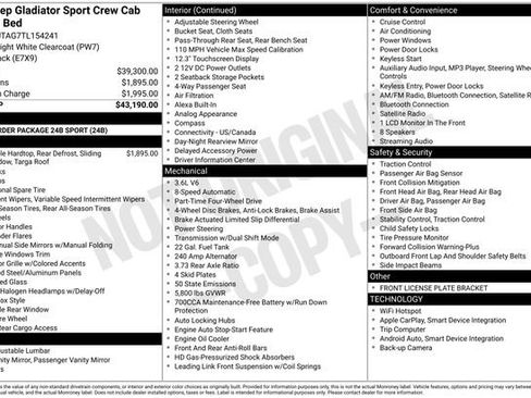 New 2026 Jeep Gladiator Sport image 30