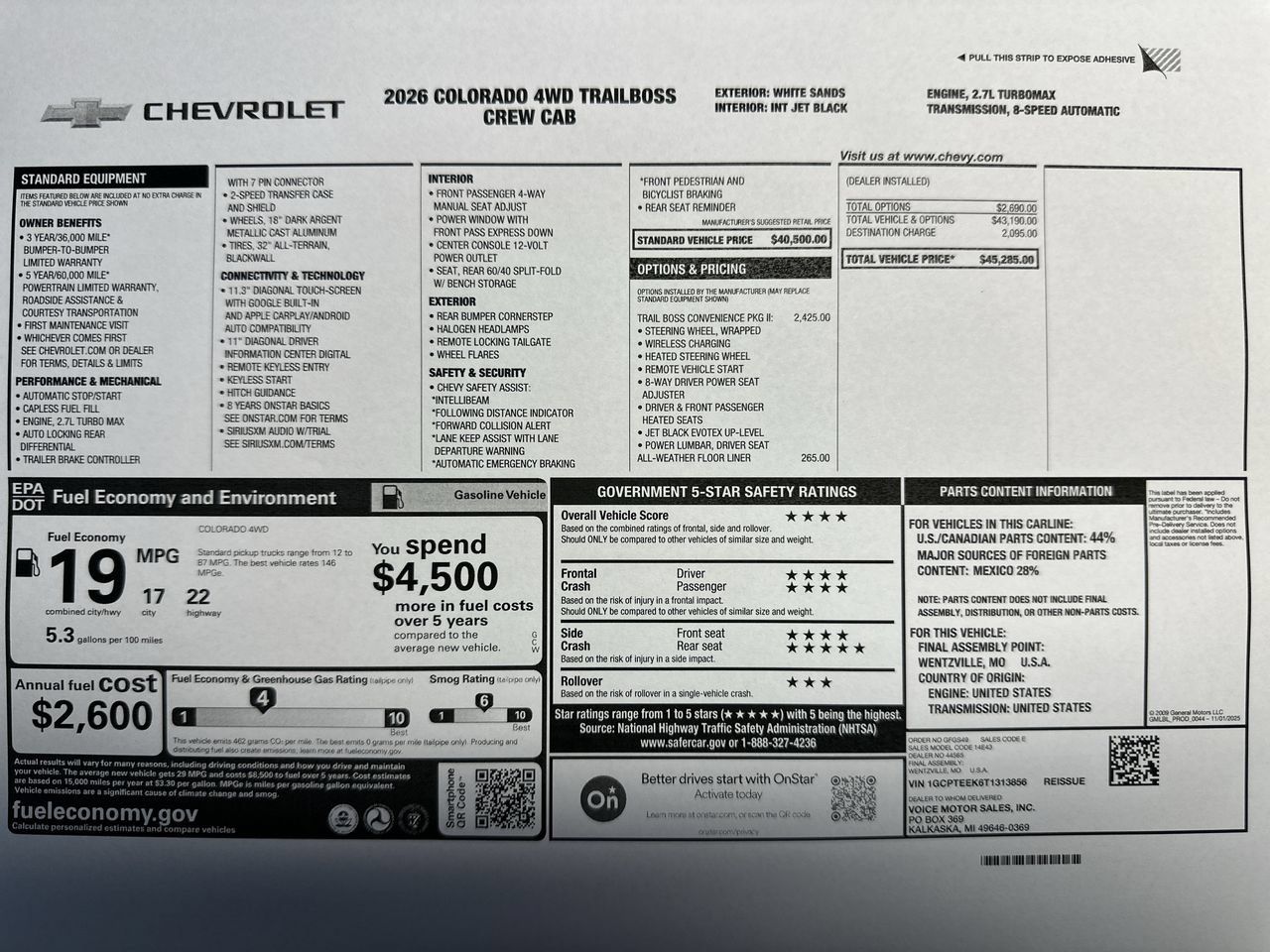 New 2026 Chevrolet Colorado Trail Boss AWD/4WD image 64
