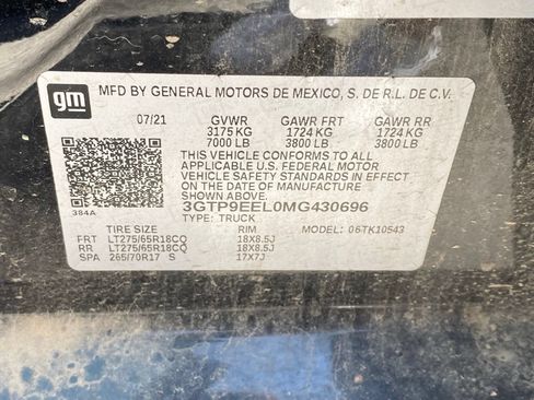 Used 2021 GMC Sierra 1500 AT4 AWD/4WD image 8