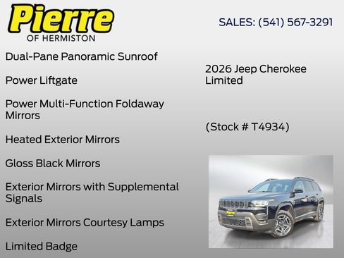 New 2026 Jeep Cherokee Limited AWD/4WD image 24
