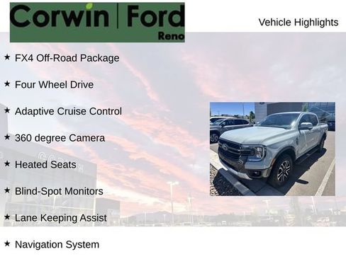 Used 2024 Ford Ranger Lariat w/ FX4 Off-Road Package AWD/4WD image 7