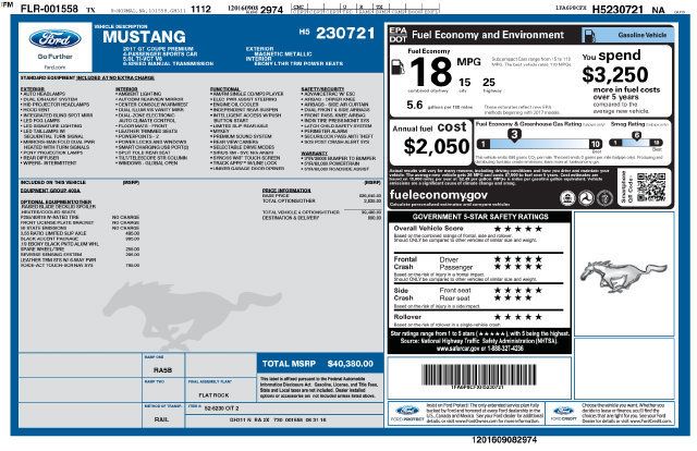 Used 2017 Ford Mustang GT Premium w/ Black Accent Package RWD image 22