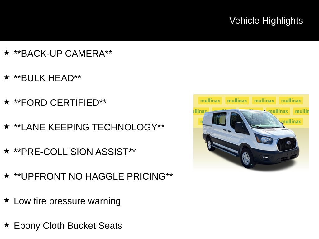 Certified 2025 Ford Transit 250 Low Roof w/ Exterior Upgrade Package RWD image 13