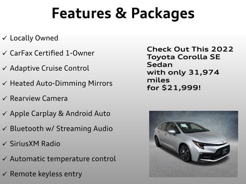 Used 2022 Toyota Corolla SE FWD image 4