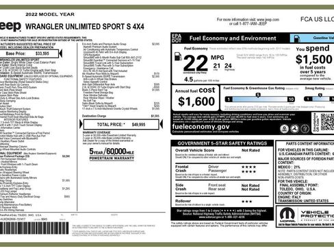 Used 2022 Jeep Wrangler Unlimited Sport image 4