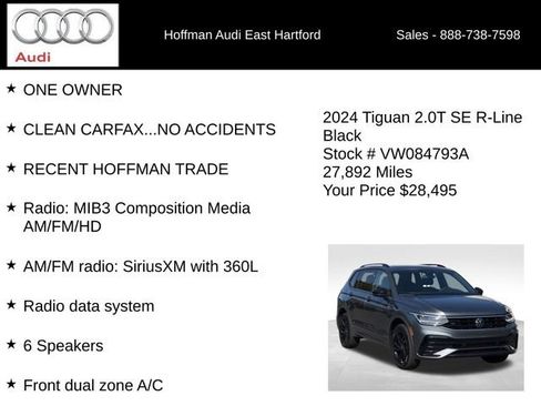 Used 2024 Volkswagen Tiguan SE R-Line AWD/4WD image 6