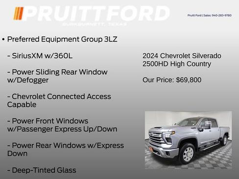 Used 2024 Chevrolet Silverado 2500 High Country w/ Technology Package AWD/4WD image 7