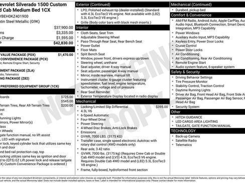 Used 2019 Chevrolet Silverado 1500 Custom w/ Custom Value Package AWD/4WD image 2